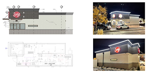 Wood frame prototype.  Alternative design for jurisdictions that do not allow the repurposing of conex containers. - Swig - Orem, UT 